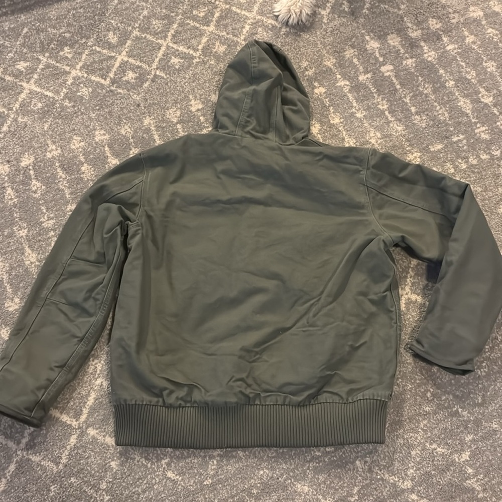 Carhartt Washed Duck Active Jac Moss Color Mens Large - Picture 7 of 9